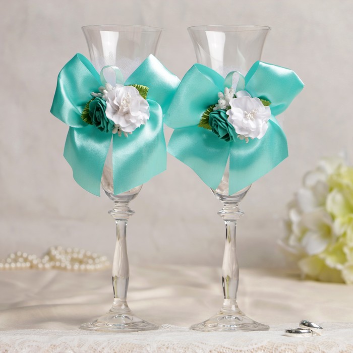 Бокалы хрустальные "Вдохновение", мятные