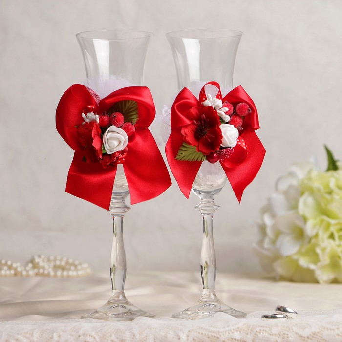 Бокалы хрустальные "Вдохновение", красные