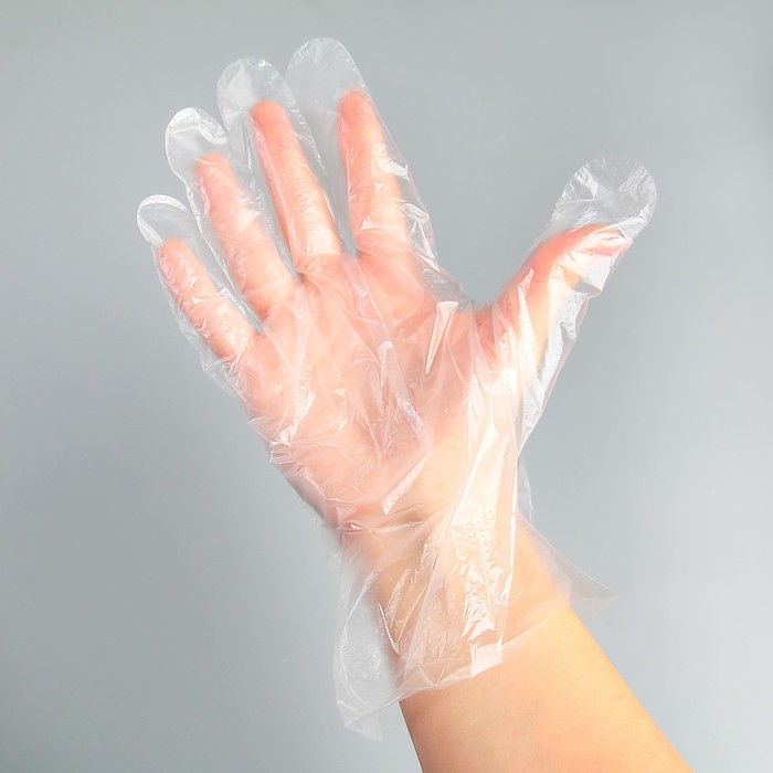 Перчатки одноразовые п/эт M 40 гр 100шт/уп