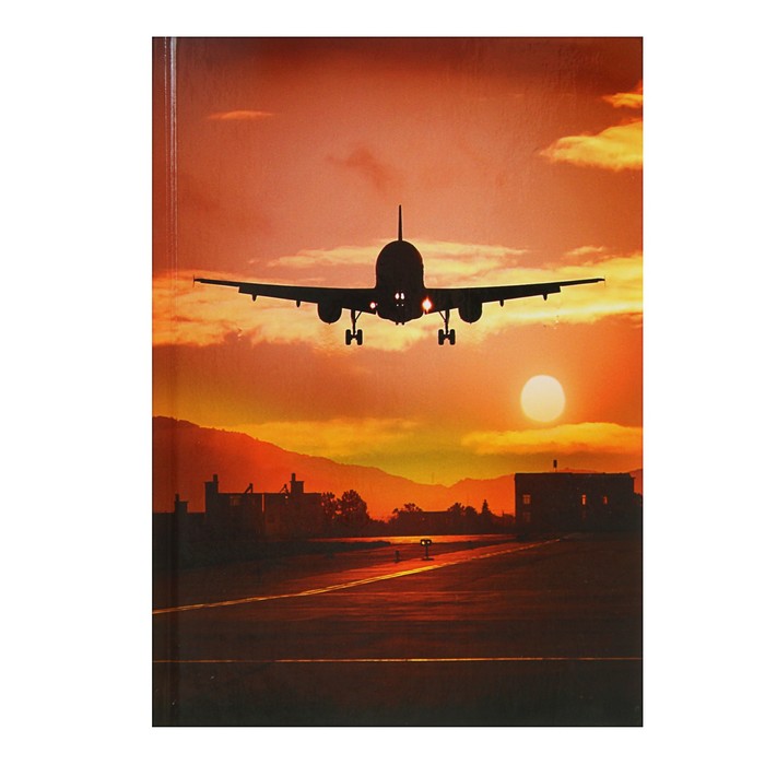 Колледж-тетрадь А5, 120 листов клетка Calligrata "Самолет", твердая обложка