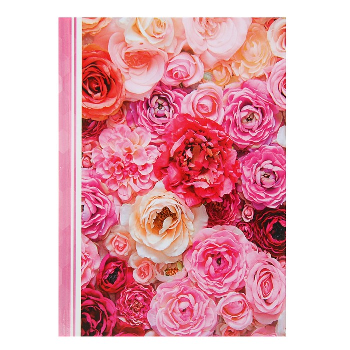 Колледж-тетрадь А5, 160 листов клетка Calligrata "Цветы", твёрдая обложка