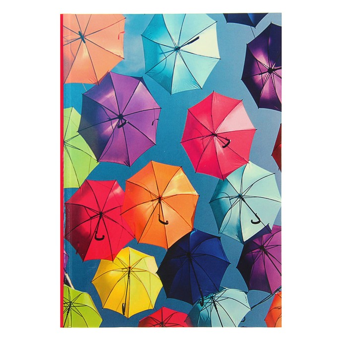 Колледж-тетрадь А5, 160 листов клетка Calligrata "Зонтики", твёрдая обложка