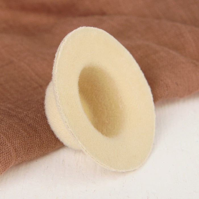 Шляпа для игрушек, размер 5 см, цвет бежевый