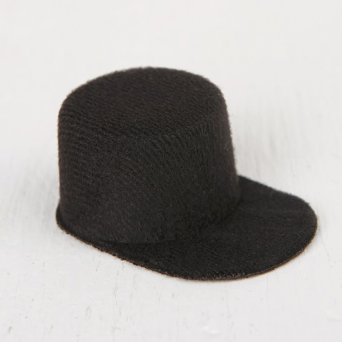 Кепка для игрушек, размер 3  см, цвет черый