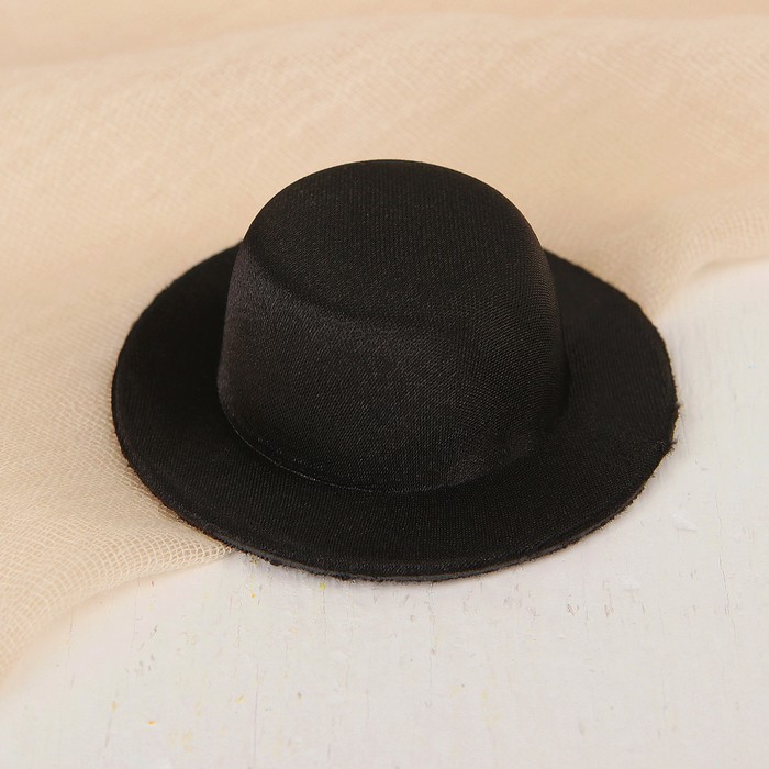 Шляпа для игрушек "Цилиндр", размер 5 см, цвет черный