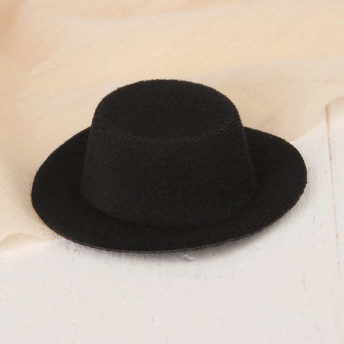 Шляпа для игрушек, размер 8 см, цвет черный