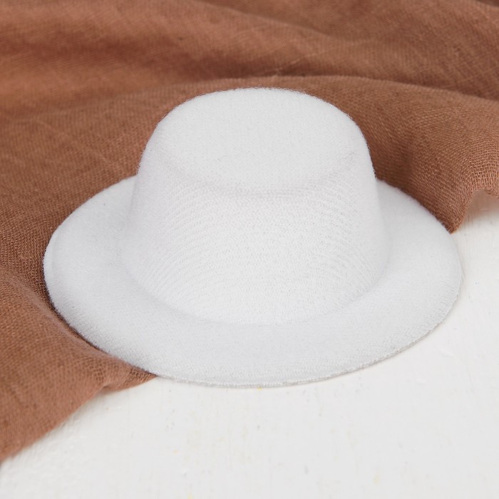 Шляпа для игрушек, размер 8 см, цвет белый