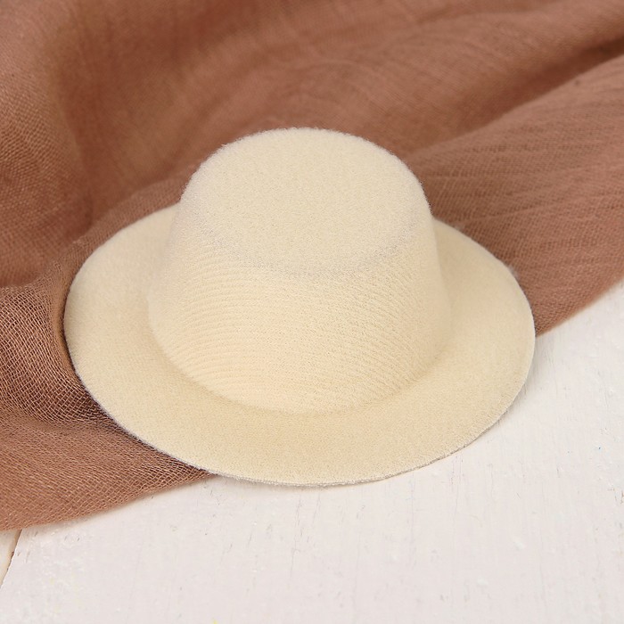 Шляпа для игрушек, размер 8 см, цвет бежевый