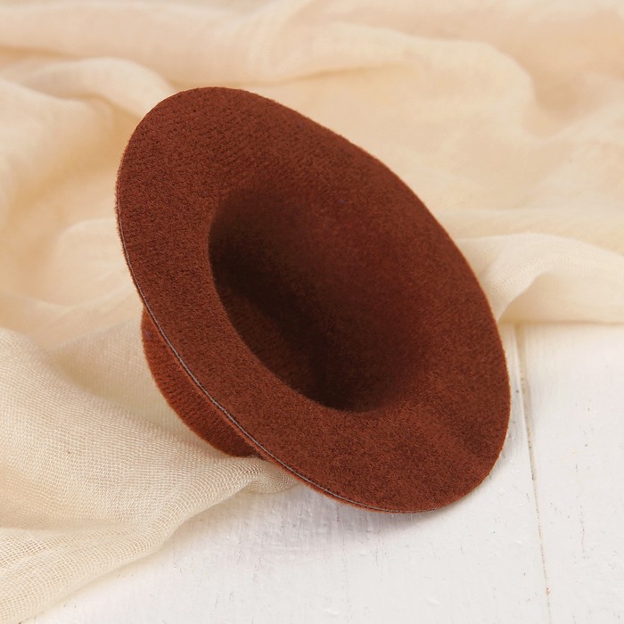 Шляпа для игрушек, размер 10 см, цвет коричневый