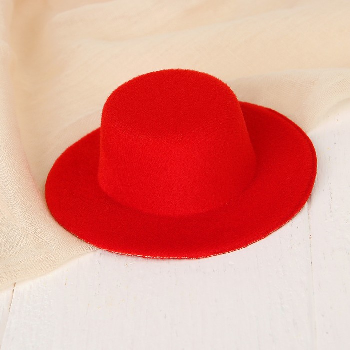Шляпа для игрушек, размер 10 см, цвет красный