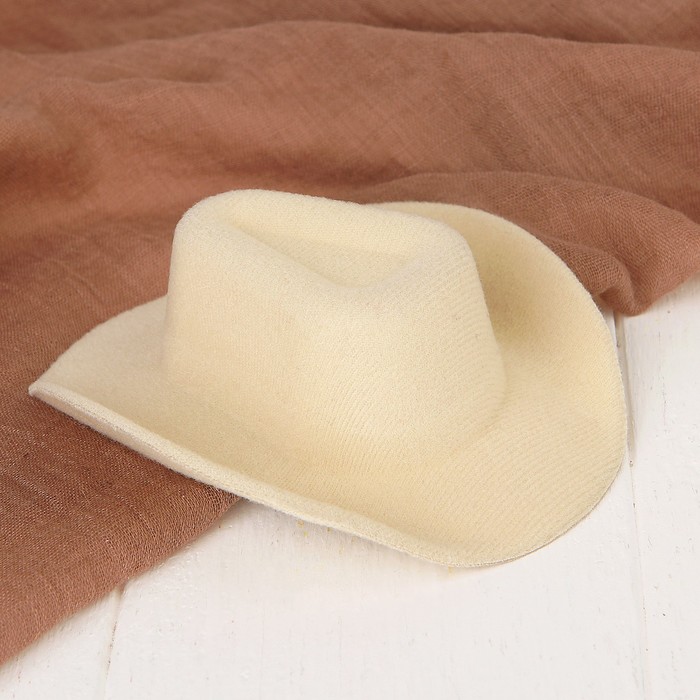 Шляпа для игрушек, размер 10*13 см, цвет бежевый