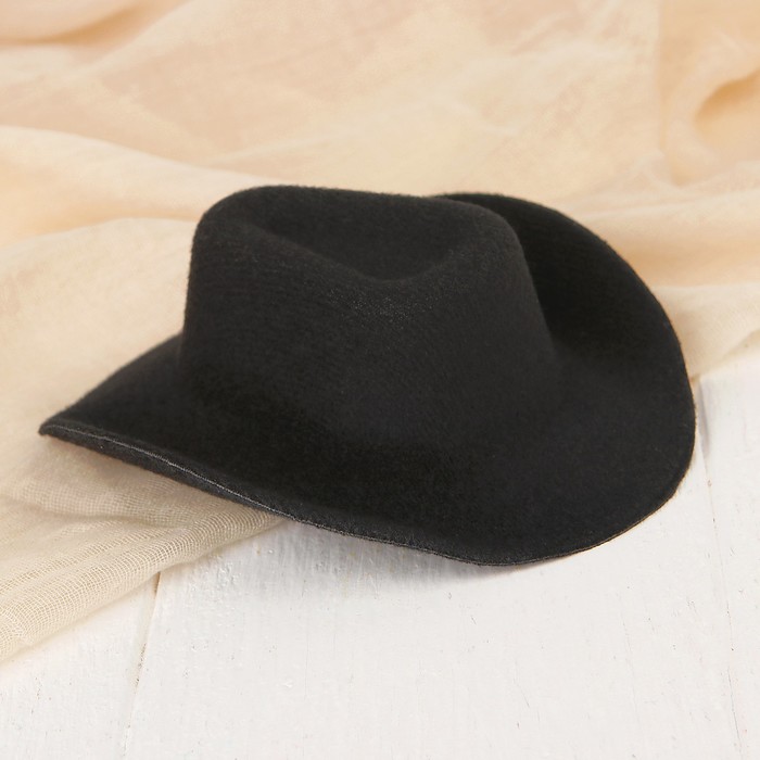 Шляпа для игрушек, размер 10*13 см, цвет черный