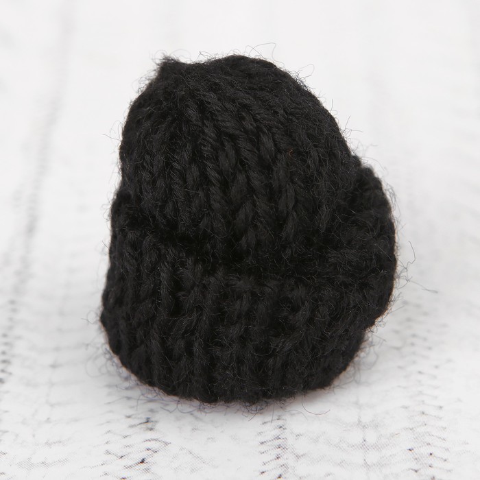 Шапка для игрушек вязаная, цвет чёрный