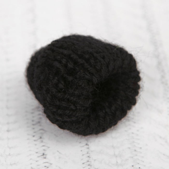 Шапка для игрушек вязаная, цвет чёрный