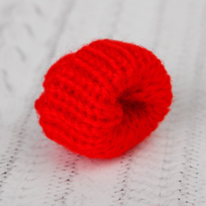 Шапка для игрушек вязаная, цвет красный