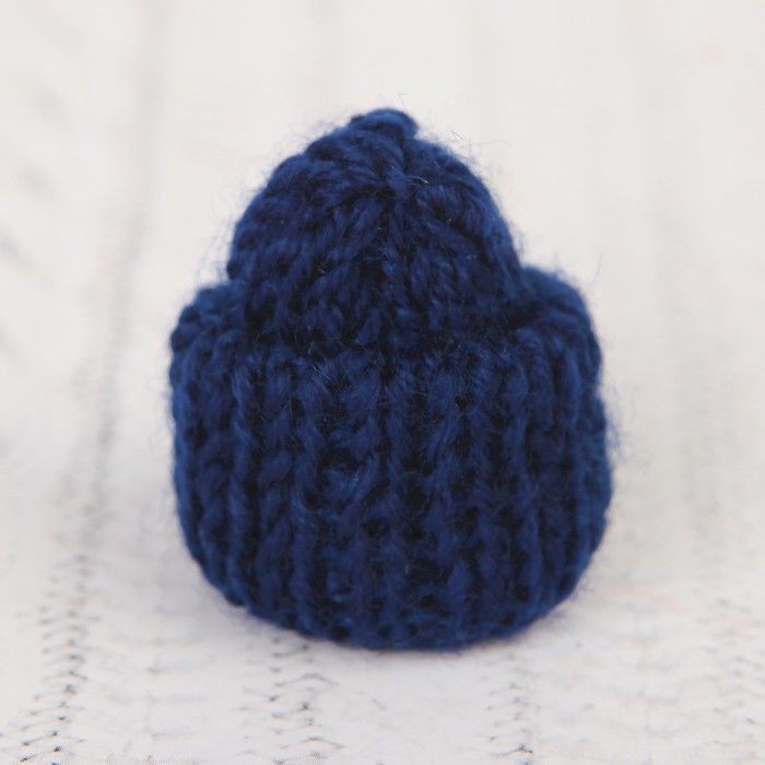 Шапка для игрушек вязаная, цвет тёмно-синий