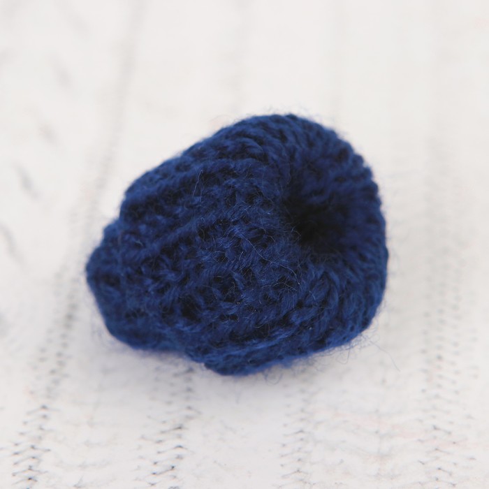 Шапка для игрушек вязаная, цвет тёмно-синий