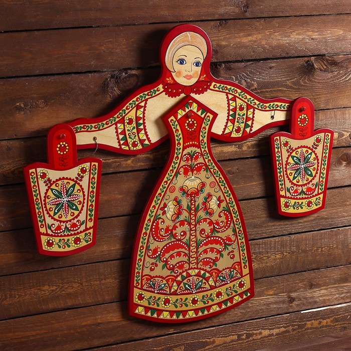 Набор кухонный «Матрёшка», 4 предмета, пучужская роспись