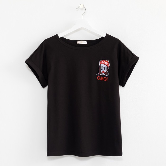 Футболка женская KAFTAN "OMG", р-р 48-50, чёрный