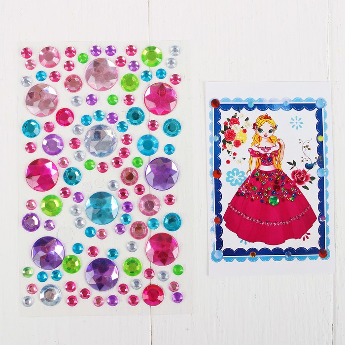Аппликация круглыми стразами "Принцесса"