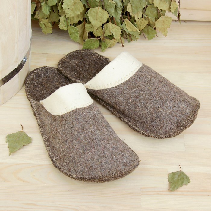 Тапочки для бани "Классика" женские, комбинированные