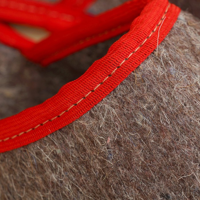 Тапочки для бани "Классика" с непромокаемой подошвой, войлок, серые