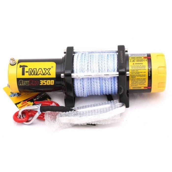 Лебедка электрическая T-Max ATW PRO 3500 с синтетическим тросом