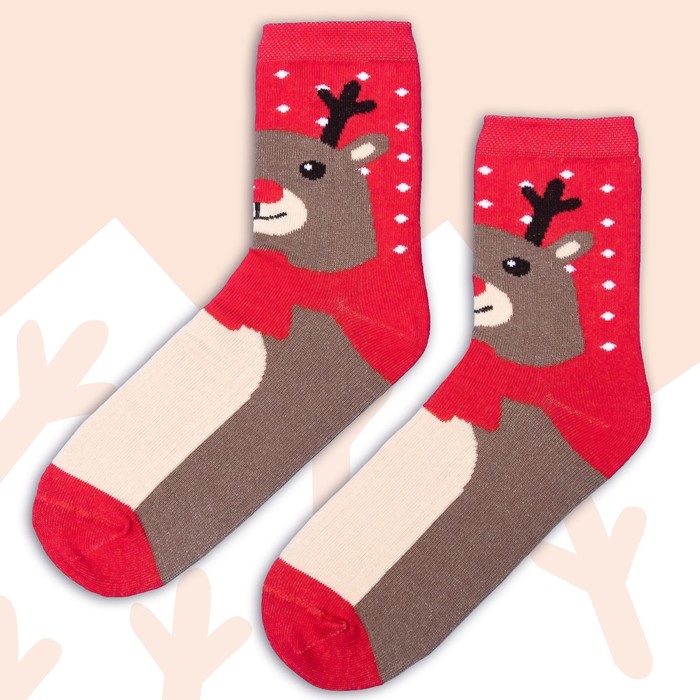 Носки женские "Оленёнок" р-р 36-40 (23-25 см) 80% хл, 15% п/э, 5% эл