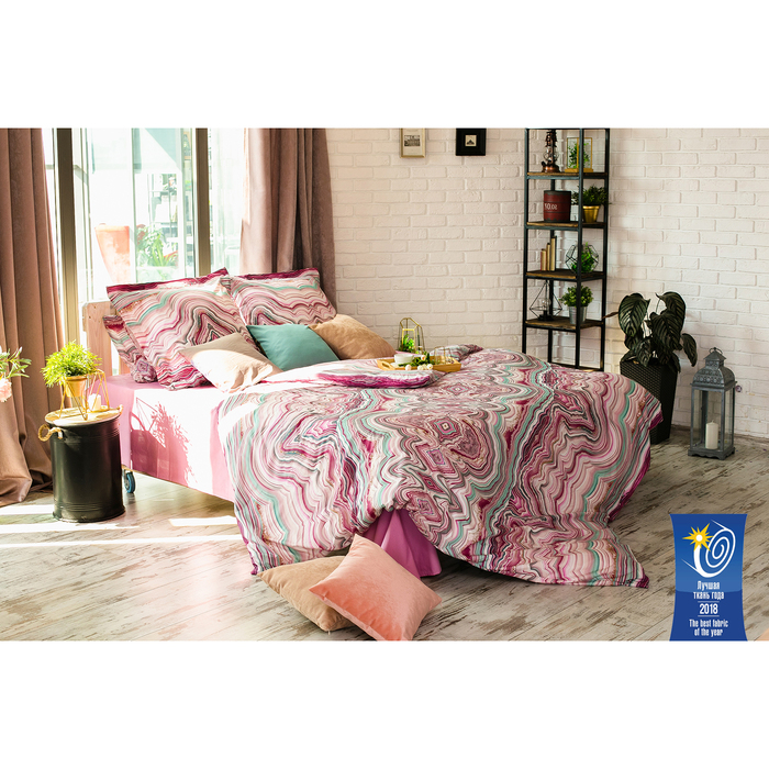 Постельное бельё "Этель" 2 сп. Оникс 175х205 см. 210х240 см. 70х70+5 см. - 2 шт., 100% хлопок, перкаль