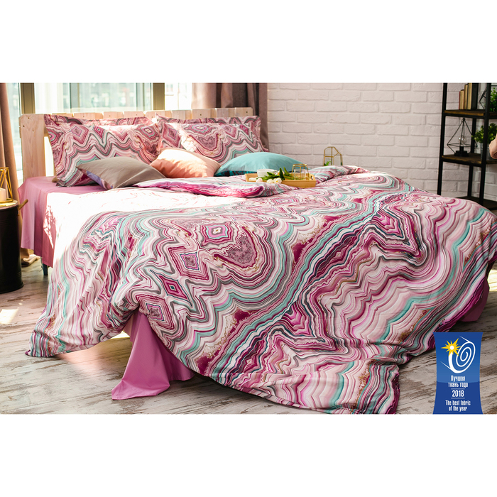 Постельное бельё "Этель" евро Оникс 205х225 см. 240х260 см. 50х70+5 см. - 2 шт., 100% хлопок, перкаль