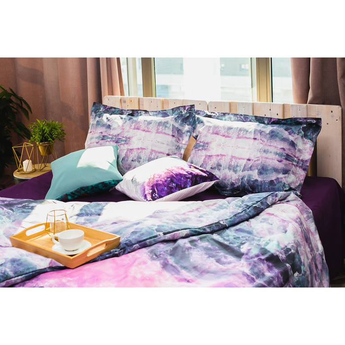 Постельное бельё "Этель" евро Флюорит 205х225 см. 240х260 см. 50х70+5 см. - 2 шт., 100% хлопок, перкаль