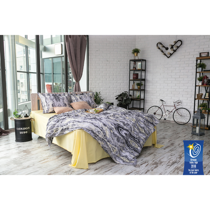 Постельное бельё "Этель" 2 сп. Яшма 175х205 см. 210х240 см. 50х70+5 см. - 2 шт., 100% хлопок, перкаль