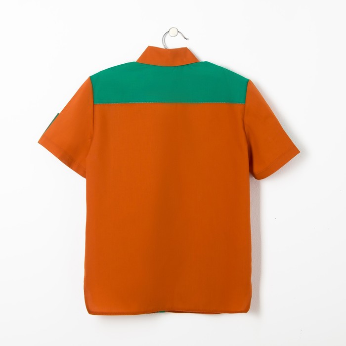 Сорочка для мальчика, рост 122 см, цвет терракот