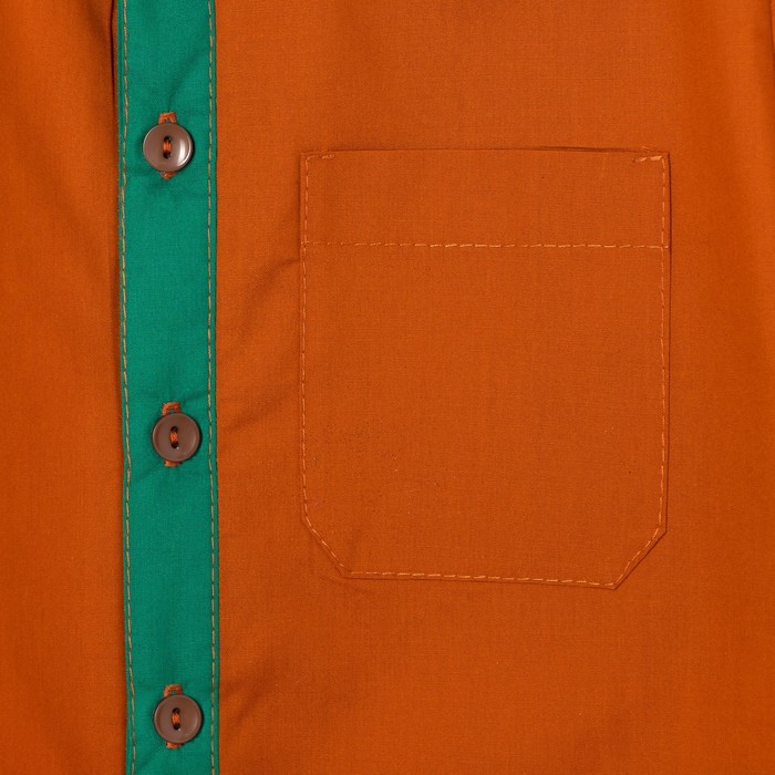 Сорочка для мальчика, рост 128 см, цвет терракот