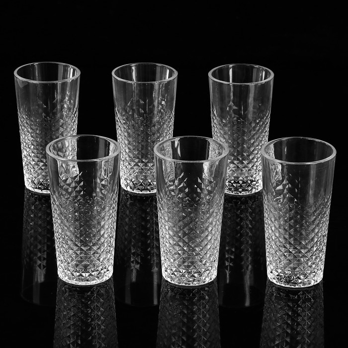 Набор стаканов 250 мл "Алмаз", 6 шт