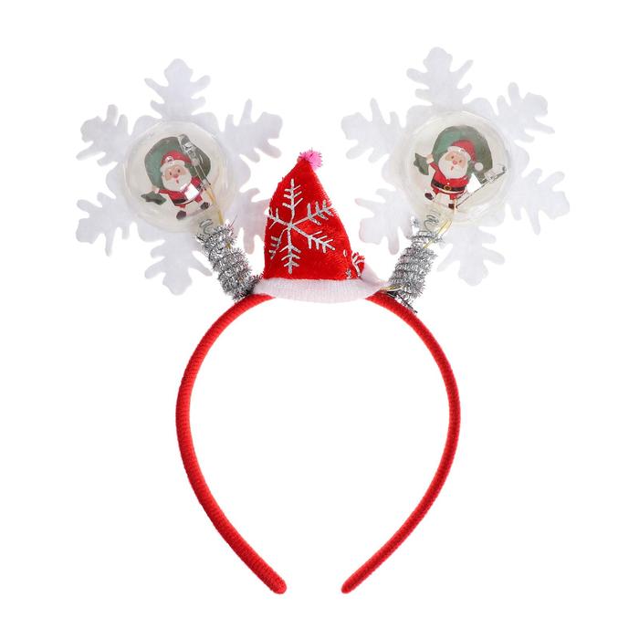 Карнавальный ободок "Снежинки" световой