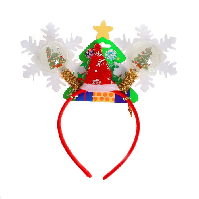 Карнавальный ободок "Снежинки" световой