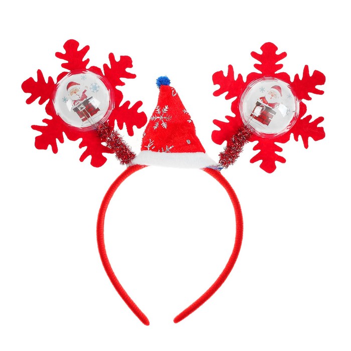 Карнавальный ободок "Снежинка" световой