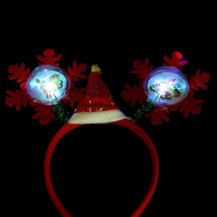 Карнавальный ободок "Снежинка" световой