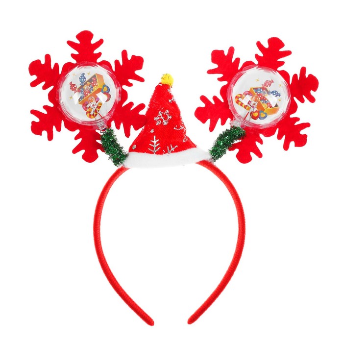 Карнавальный ободок "Снежинка" световой