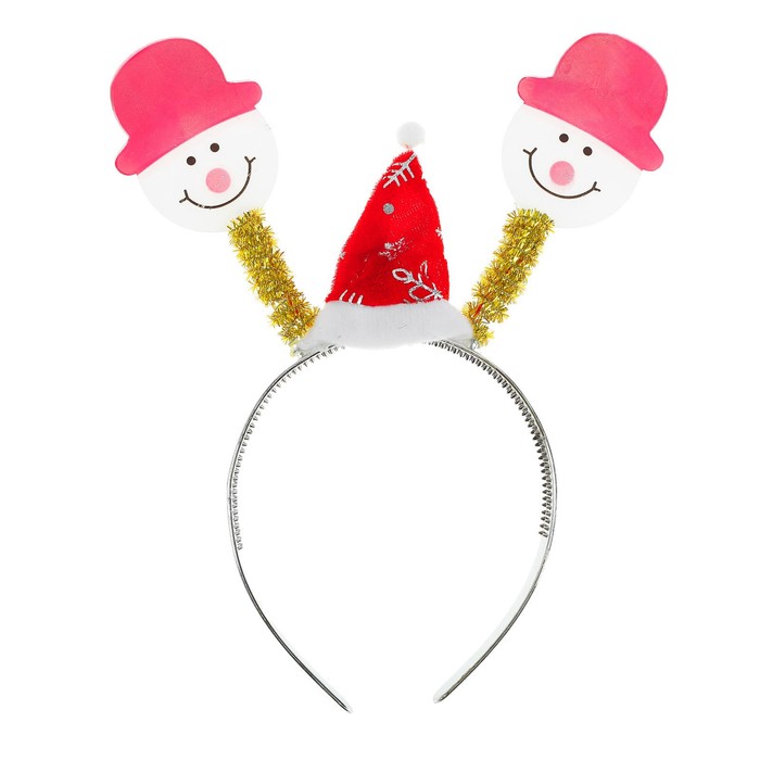 Карнавальный ободок "Снеговик" световой