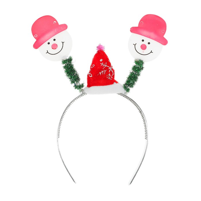 Карнавальный ободок "Снеговик" световой