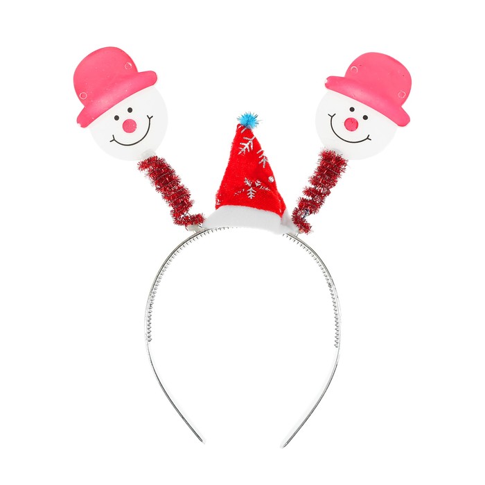 Карнавальный ободок "Снеговик" световой