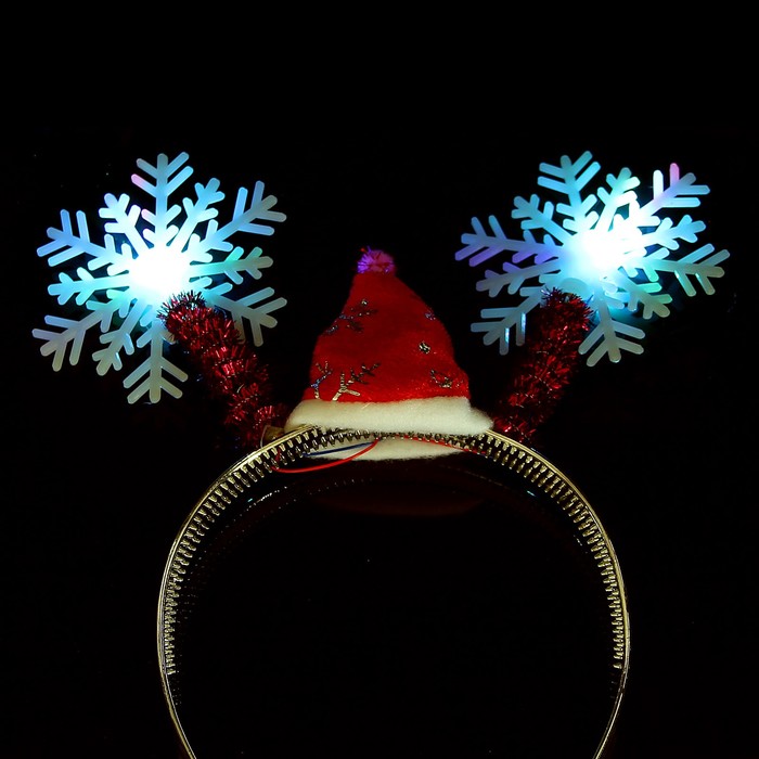 Карнавальный ободок "Снежинки" световой