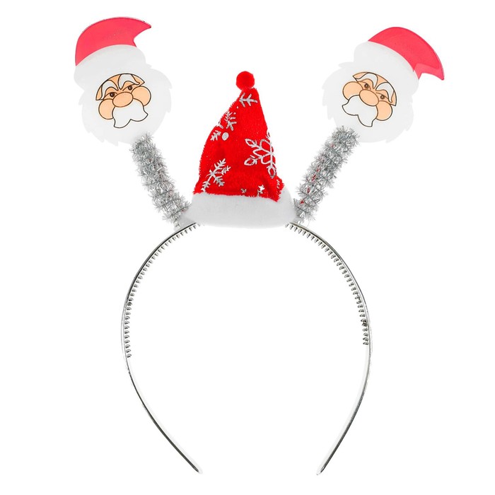 Карнавальный ободок "Дедушка Мороз" световой