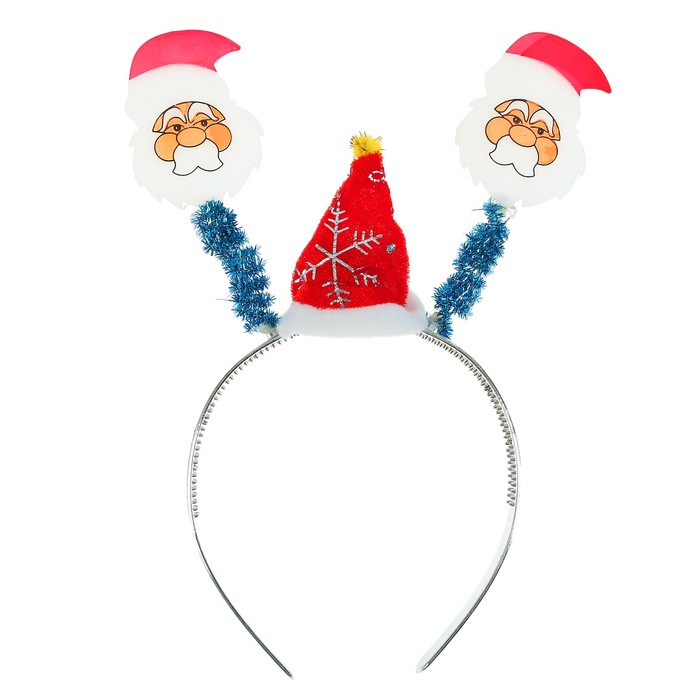 Карнавальный ободок "Дедушка Мороз" световой