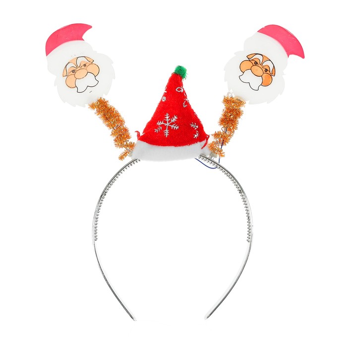 Карнавальный ободок "Дедушка Мороз" световой
