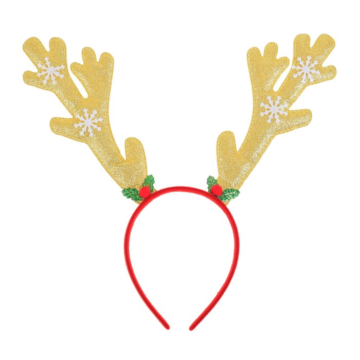 Карнавальный ободок "Рога", цвет золото