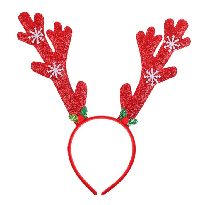 Карнавальный ободок "Рога", цвет красный