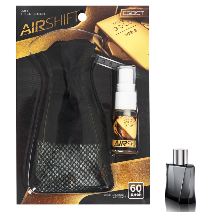 Набор ароматический в авто "Эгоист", ароматические камни, спрей 10 мл